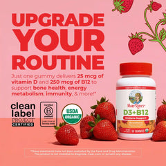 Organic D3+B12 Gummies