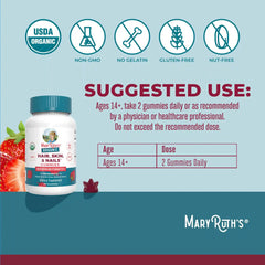 Organic Hair, Skin, & Nails Gummies