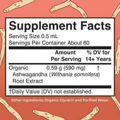 Organic Ashwagandha Root Liquid Drops