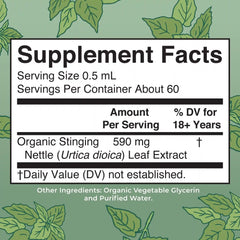 Organic Stinging Nettle Leaf Liquid Drops